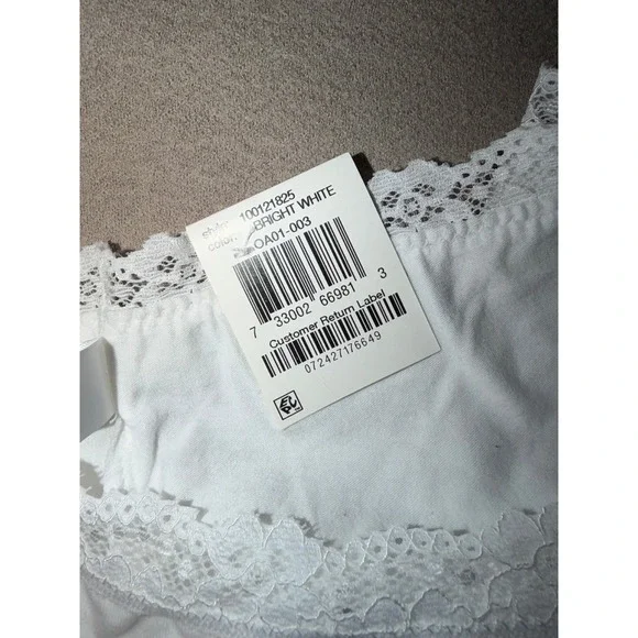Jenni Intimates Women's Lace Trim Panty White & Navy Blue Size XXXL Lot of 2 NWT - Picture 7 of 9